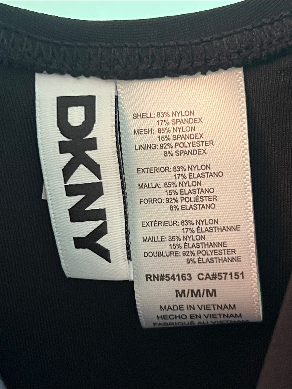 DKNY Black One-Piece Bodysuit with Twist Front - Picture 7 of 7